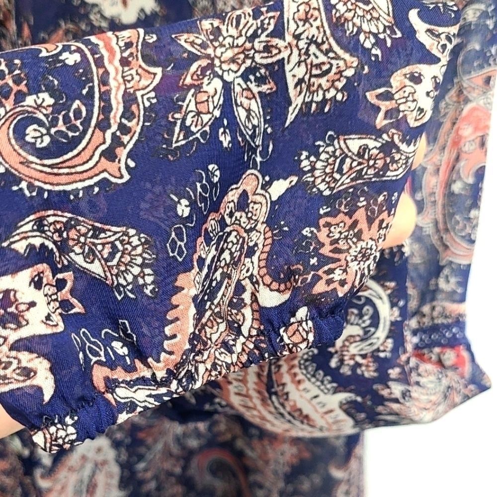 Octavia Button Down Sheer Blouse Size Small‎ - Picture 3 of 12